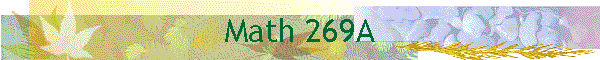 Math 269A