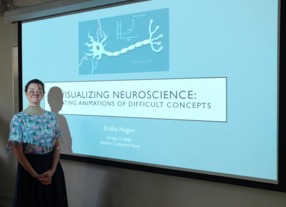 Emilia Hagen at the Scripps Capstone Research Symposium